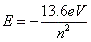 hydrogen energy levels